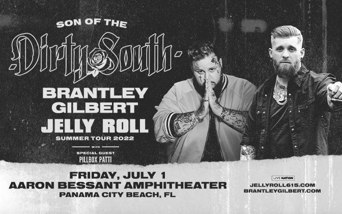 Brantley Gilbert & Jelly Roll with Pillbox Patti: Son of the Dirty South Tour in Panama City Beach, FL